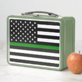 Dunne groene lijn vlag: Patriottische militaire ve (In situ)