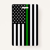 Dunne groene lijn vlag: Patriottische militaire ve Badge (Achterkant)