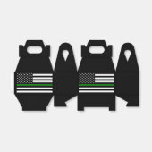 Dunne groene lijn vlag: Patriottische militaire ve Bedankdoosjes (Uitgevouwen)