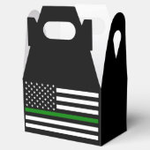 Dunne groene lijn vlag: Patriottische militaire ve Bedankdoosjes (Geopend)