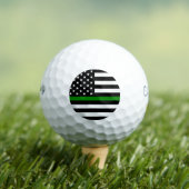 Dunne groene lijn vlag: Patriottische militaire ve Golfballen (Insitu Shirt)