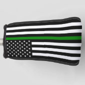 Dunne groene lijn vlag: Patriottische militaire ve Golfheadcover (Voorkant)