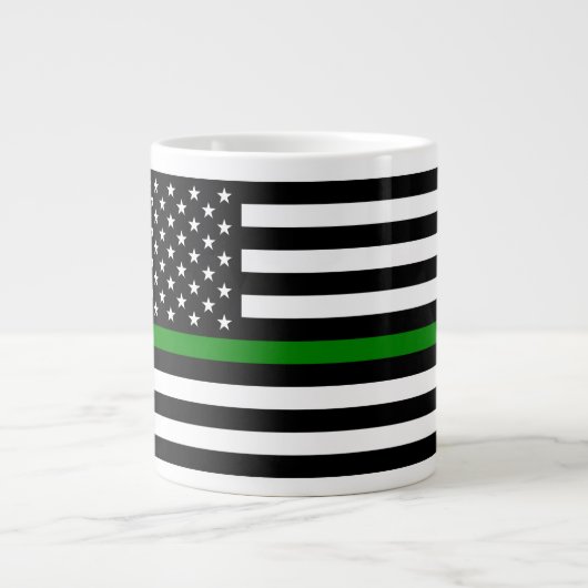 Dunne groene lijn vlag: Patriottische militaire ve Grote Koffiekop (Voorkant)