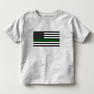 Dunne groene lijn vlag: Patriottische militaire ve Kinder Shirts