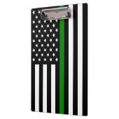 Dunne groene lijn vlag: Patriottische militaire ve Klembord (Links)