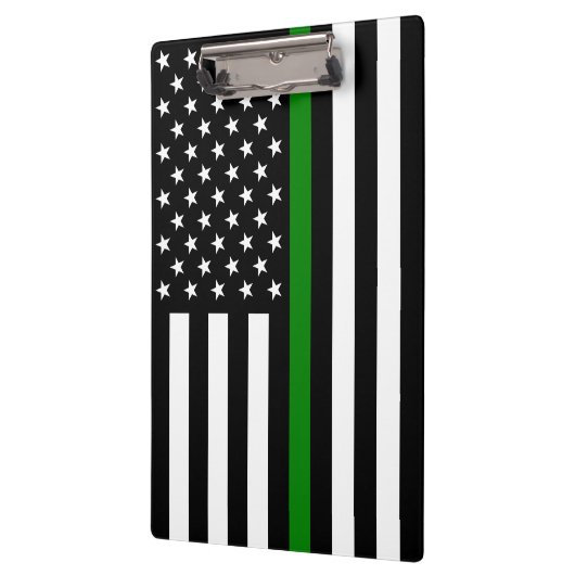 Dunne groene lijn vlag: Patriottische militaire ve Klembord (Links)