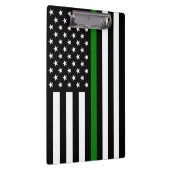 Dunne groene lijn vlag: Patriottische militaire ve Klembord (Rechts)