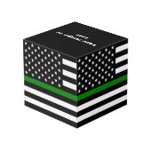 Dunne groene lijn vlag: Patriottische militaire ve Kubus (Achter hoekig)