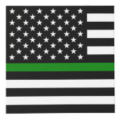 Dunne groene lijn vlag: Patriottische militaire ve Kubus (Voorkant)