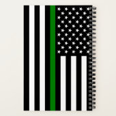 Dunne groene lijn vlag: Patriottische militaire ve Notitieboek (Achterkant)