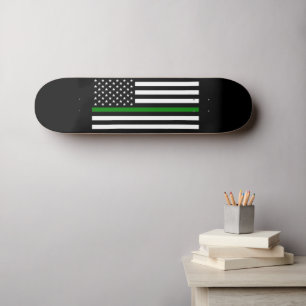 Dunne groene lijn vlag: Patriottische militaire ve Persoonlijk Skateboard