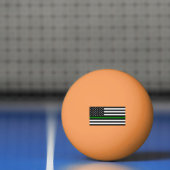 Dunne groene lijn vlag: Patriottische militaire ve Pingpongbal (Net)