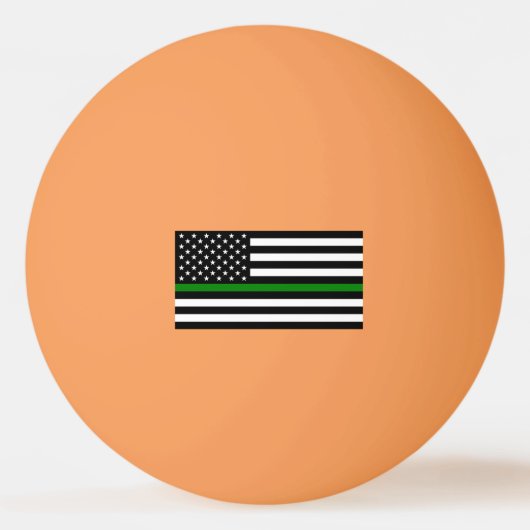 Dunne groene lijn vlag: Patriottische militaire ve Pingpongbal (Voorkant)