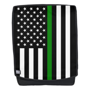 Dunne groene lijn vlag: Patriottische militaire ve Rugtassen