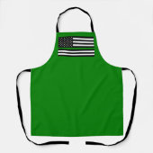 Dunne groene lijn vlag: Patriottische militaire ve Schort (Voorkant)