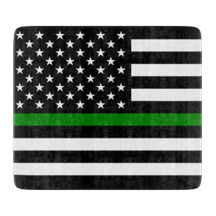 Dunne groene lijn vlag: Patriottische militaire ve Snijplank