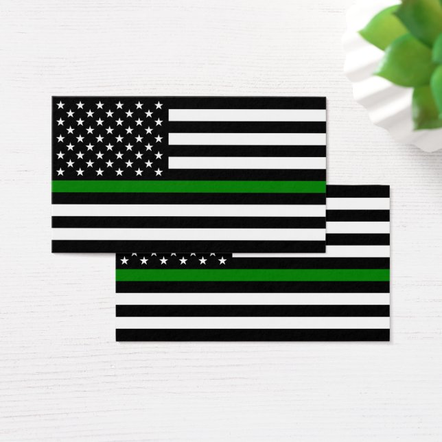 Dunne groene lijn vlag: Patriottische militaire ve Visitekaartje (Bureau)