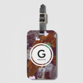 Dunne keizersnede monogram bagagelabel (Voorkant (verticaal))