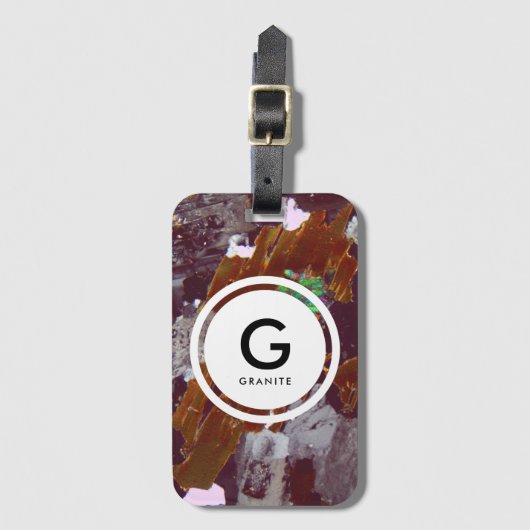 Dunne keizersnede monogram bagagelabel (Voorkant (verticaal))