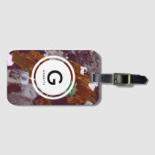 Dunne keizersnede monogram bagagelabel (Voorkant (horizontaal))