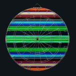 Dunne kleurige strepen - 1 dartbord<br><div class="desc">Custom design product met een kleurrijk patroon. Personaliseer deze sjabloon met uw kunstwerk. Breng dit ontwerp over op elk item.</div>