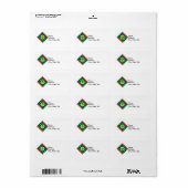 Dunne kleurige strepen - 1 etiket (Full Sheet)