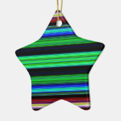 Dunne kleurige strepen - 1 keramisch ornament (Links)