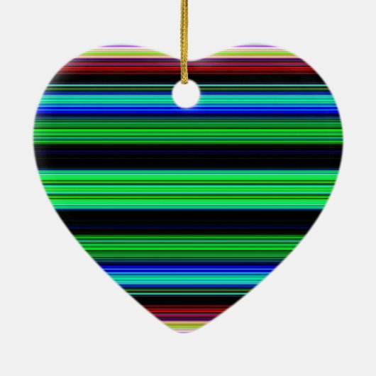 Dunne kleurige strepen - 1 keramisch ornament (Achterkant)