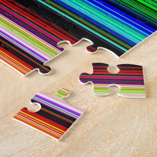 Dunne kleurige strepen - 1 legpuzzel (Zijkant)