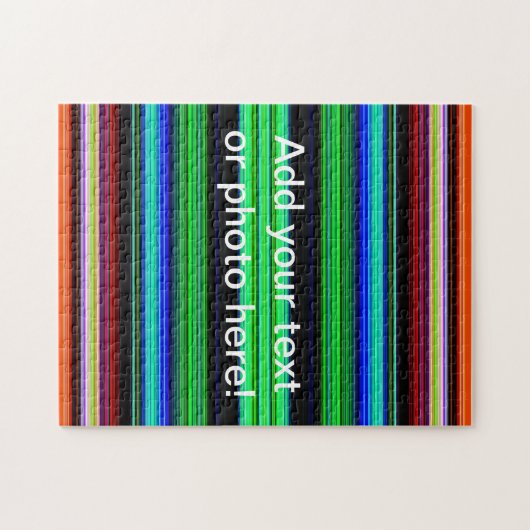 Dunne kleurige strepen - 1 legpuzzel (Horizontaal)