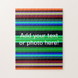 Dunne kleurige strepen - 1 legpuzzel