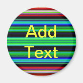 Dunne kleurige strepen - 1 magneet (Voorkant)