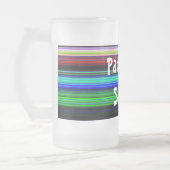 Dunne kleurige strepen - 1 matglas bierpul (Links)