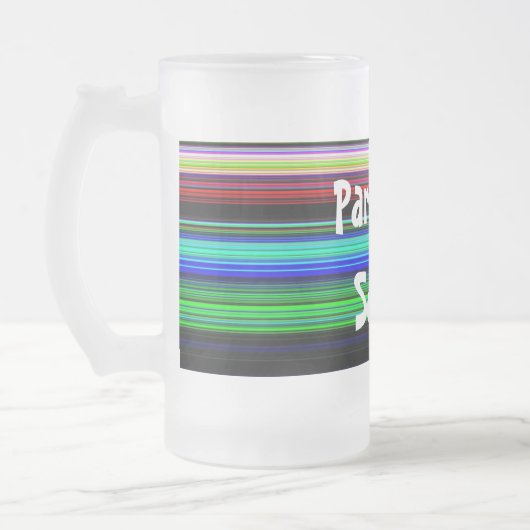 Dunne kleurige strepen - 1 matglas bierpul (Links)