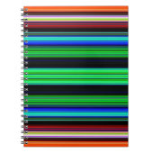 Dunne kleurige strepen - 1 notitieboek (Voorkant)