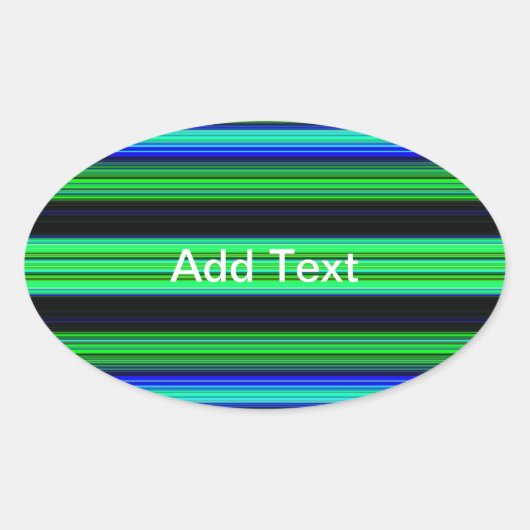 Dunne kleurige strepen - 1 ovale sticker (Voorkant)