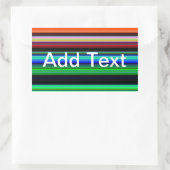 Dunne kleurige strepen - 1 rechthoekige sticker (Tas)