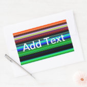 Dunne kleurige strepen - 1 rechthoekige sticker (Envelop)