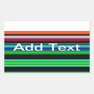 Dunne kleurige strepen - 1 rechthoekige sticker
