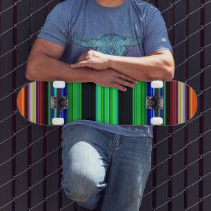 Dunne kleurige strepen - 1 skateboard