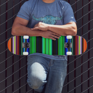 Dunne kleurige strepen - 1 skateboard