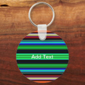 Dunne kleurige strepen - 1 sleutelhanger (Voorkant)