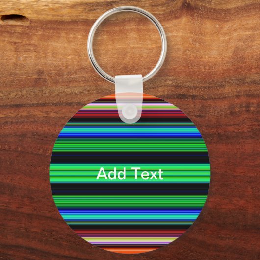 Dunne kleurige strepen - 1 sleutelhanger (Voorkant)