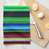 Dunne kleurige strepen - 1 theedoek (Quarter Fold)