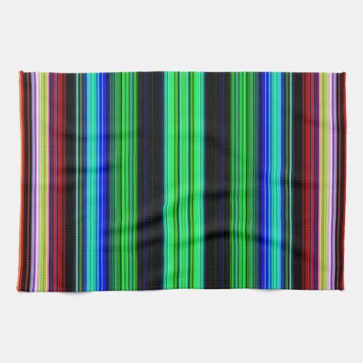 Dunne kleurige strepen - 1 theedoek (Horizontaal)