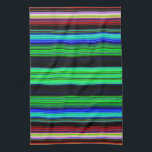 Dunne kleurige strepen - 1 theedoek<br><div class="desc">Custom design product met een kleurrijk patroon. Personaliseer deze sjabloon met uw kunstwerk. Breng dit ontwerp over op elk item.</div>