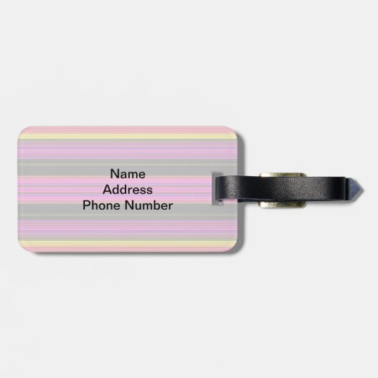 Dunne kleurige strepen - 2 bagagelabel (Achterkant horizontaal)