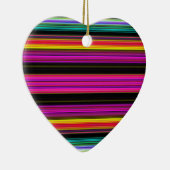 Dunne kleurige strepen - 2 keramisch ornament (Rechts)