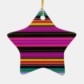 Dunne kleurige strepen - 2 keramisch ornament (Achterkant)