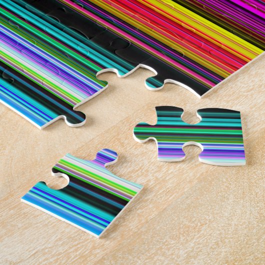 Dunne kleurige strepen - 2 legpuzzel (Zijkant)